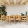 Juego de comedor de jardín 7 piezas madera maciza de teca de vidaXL, Conjuntos de jardín - Ref: Foro24-3157934, Precio: 993,1...