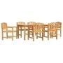 Juego de comedor de jardín 7 piezas madera maciza de teca de vidaXL, Conjuntos de jardín - Ref: Foro24-3157934, Precio: 943,2...