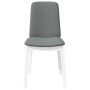 Sillas de comedor con cojines 2uds madera maciza blanco caucho