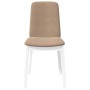 Sillas de comedor con cojines 2uds madera maciza blanco caucho