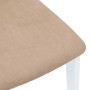 Sillas de comedor con cojines 2uds madera maciza blanco caucho