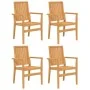 Juego de comedor para jardín 5 piezas madera maciza de teca von vidaXL, Gartensets - Ref: Foro24-3157919, Preis: 837,84 €, Ra...