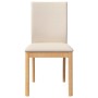Sillas de comedor con cojines 2 uds madera maciza caucho