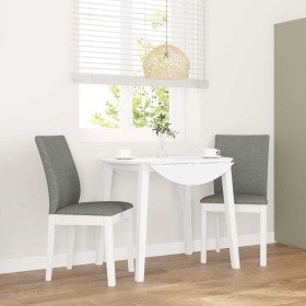 Sillas de comedor con cojines 2uds madera maciza blanco caucho Sillas de comedor con cojines 2uds madera maciza blanco caucho