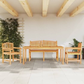 Juego de comedor para jardín 4 piezas madera maciza de teca de vidaXL, Conjuntos de jardín - Ref: Foro24-3157944, Precio: 776...