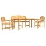 Juego de comedor para jardín 4 piezas madera maciza de teca by vidaXL, Garden sets - Ref: Foro24-3157944, Price: 731,34 €, Di...