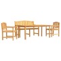 Juego de comedor para jardín 4 piezas madera maciza de teca von vidaXL, Gartensets - Ref: Foro24-3157944, Preis: 776,11 €, Ra...
