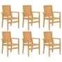 7-piece solid teak wood garden dining set by vidaXL, Garden sets - Ref: Foro24-3157920, Price: 1,00 €, Discount: %