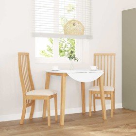 Sillas de comedor con cojines 2 uds madera maciza caucho Sillas de comedor con cojines 2 uds madera maciza caucho