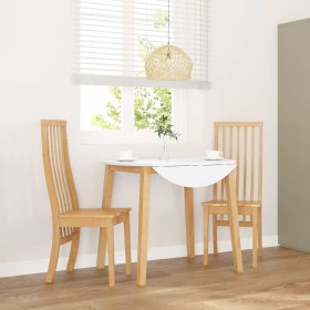 Sillas de comedor 2 unidades madera maciza de caucho Sillas de comedor 2 unidades madera maciza de caucho