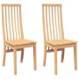 Sillas de comedor 2 unidades madera maciza de caucho