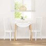 Sillas de comedor 2 unidades madera maciza de caucho blanco