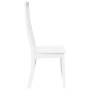 Sillas de comedor 2 unidades madera maciza de caucho blanco