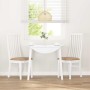 Sillas de comedor con cojines 2uds madera maciza blanco caucho