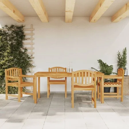 Juego de comedor para jardín 5 piezas madera maciza de teca by vidaXL, Garden sets - Ref: Foro24-3157933, Price: 695,12 €, Di...