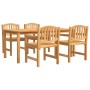 Juego de comedor para jardín 5 piezas madera maciza de teca de vidaXL, Conjuntos de jardín - Ref: Foro24-3157933, Precio: 774...
