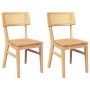 Sillas de comedor 2 unidades madera maciza de caucho