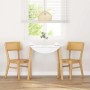 Sillas de comedor 2 unidades madera maciza de caucho