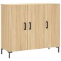 Sideboard aus Sonoma-Eichenholzwerkstoff, 90 x 34 x 80 cm von vidaXL, Sideboards - Ref: Foro24-828111, Preis: 92,37 €, Rabatt: %