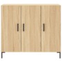 Sideboard aus Sonoma-Eichenholzwerkstoff, 90 x 34 x 80 cm von vidaXL, Sideboards - Ref: Foro24-828111, Preis: 92,37 €, Rabatt: %