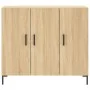 Sonoma Oak Engineered Wood Sideboard 90x34x80 cm by vidaXL, Sideboards - Ref: Foro24-828111, Price: 91,26 €, Discount: %