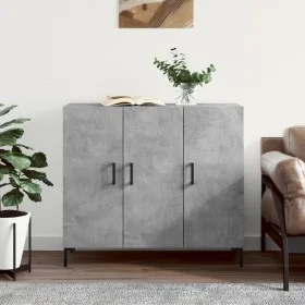 Concrete gray engineered wood sideboard 90x34x80 cm by vidaXL, Sideboards - Ref: Foro24-828112, Price: 88,50 €, Discount: %