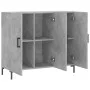 Concrete gray engineered wood sideboard 90x34x80 cm by vidaXL, Sideboards - Ref: Foro24-828112, Price: 88,50 €, Discount: %