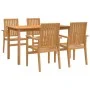 5-teiliges Garten-Essset aus massivem Teakholz von vidaXL, Gartensets - Ref: Foro24-3157913, Preis: 810,26 €, Rabatt: %