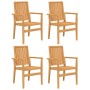 5-piece garden dining set solid teak wood by vidaXL, Garden sets - Ref: Foro24-3157913, Price: 829,04 €, Discount: %