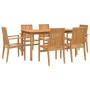 Garten-Essgruppe 7-teilig aus massivem Teakholz von vidaXL, Gartensets - Ref: Foro24-3157918, Preis: 1,00 €, Rabatt: %