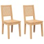 Sillas de comedor 2 unidades madera maciza de caucho