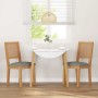Sillas de comedor con cojines 2 uds madera maciza caucho