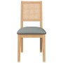 Sillas de comedor con cojines 2 uds madera maciza caucho