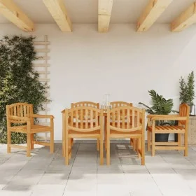 Garden dining set 7 pieces solid teak wood by vidaXL, Garden sets - Ref: Foro24-3157928, Price: 900,76 €, Discount: %