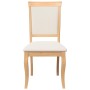Sillas de comedor con cojines 2uds madera maciza natural caucho