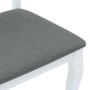Sillas de comedor con cojines 2uds madera maciza blanco caucho