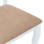 Sillas de comedor con cojines 2uds madera maciza blanco caucho