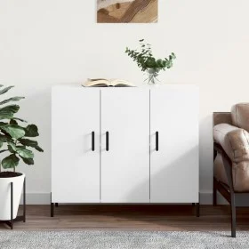 Weißes Sideboard aus Holzwerkstoff, 90 x 34 x 80 cm von vidaXL, Sideboards - Ref: Foro24-828116, Preis: 102,85 €, Rabatt: %
