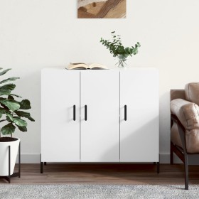 Weißes Sideboard aus Holzwerkstoff, 90 x 34 x 80 cm von vidaXL, Sideboards - Ref: Foro24-828116, Preis: 104,87 €, Rabatt: %