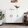 White engineered wood sideboard 90x34x80 cm by vidaXL, Sideboards - Ref: Foro24-828116, Price: 102,84 €, Discount: %