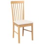 Sillas de comedor con cojines 2 uds madera maciza caucho