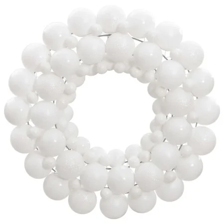 Weißer Weihnachtskranz aus Polystyrol, 45 cm von vidaXL, Festliche Dekorationen - Ref: Foro24-356126, Preis: 18,53 €, Rabatt: %