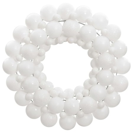 Weißer Weihnachtskranz aus Polystyrol, 45 cm von vidaXL, Festliche Dekorationen - Ref: Foro24-356126, Preis: 18,68 €, Rabatt: %