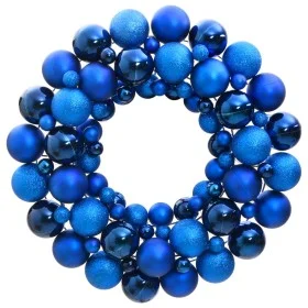 Corona de Navidad poliestireno azul 45 cm de vidaXL, Adornos festivos - Ref: Foro24-356129, Precio: 37,82 €, Descuento: %