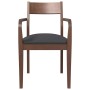 Sillas de comedor con cojines 2 uds madera maciza marrón caucho
