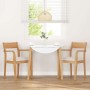 Sillas de comedor con cojines 2uds madera maciza natural caucho