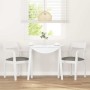 Sillas de comedor con cojines 2uds madera maciza blanco caucho