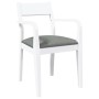 Sillas de comedor con cojines 2uds madera maciza blanco caucho