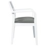 Sillas de comedor con cojines 2uds madera maciza blanco caucho