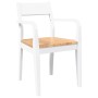 Sillas de comedor 2 unidades madera maciza de caucho blanco
